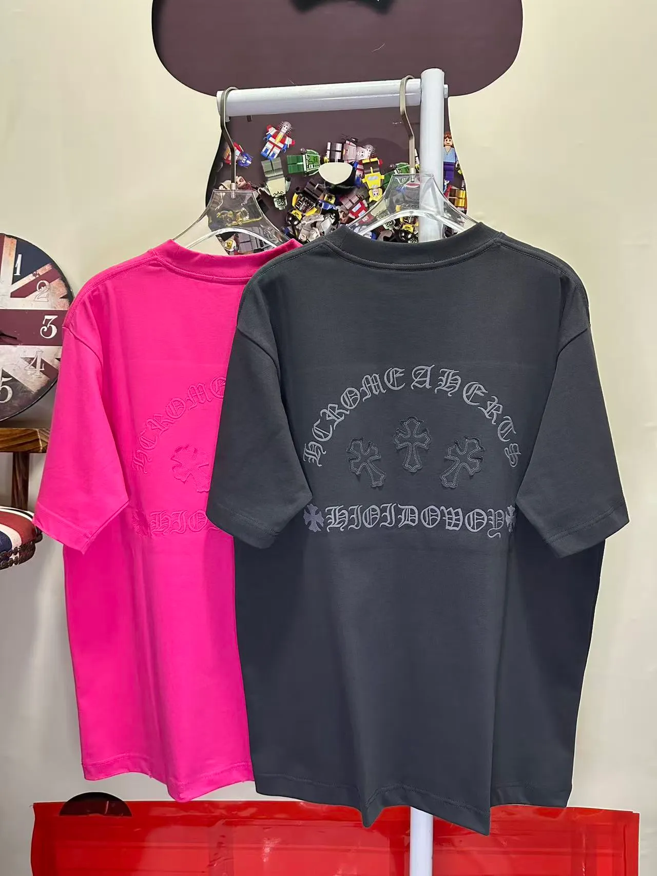 L 26735# Come Hearts T Same Style Same Style T Versatile ➕ Quality 🪡 ：Black White Gray SIZE：S-XXL